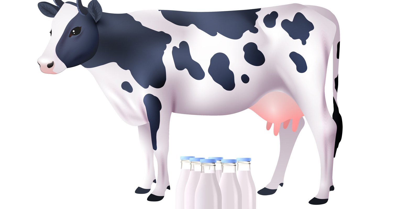 Cow And Milk Bottles