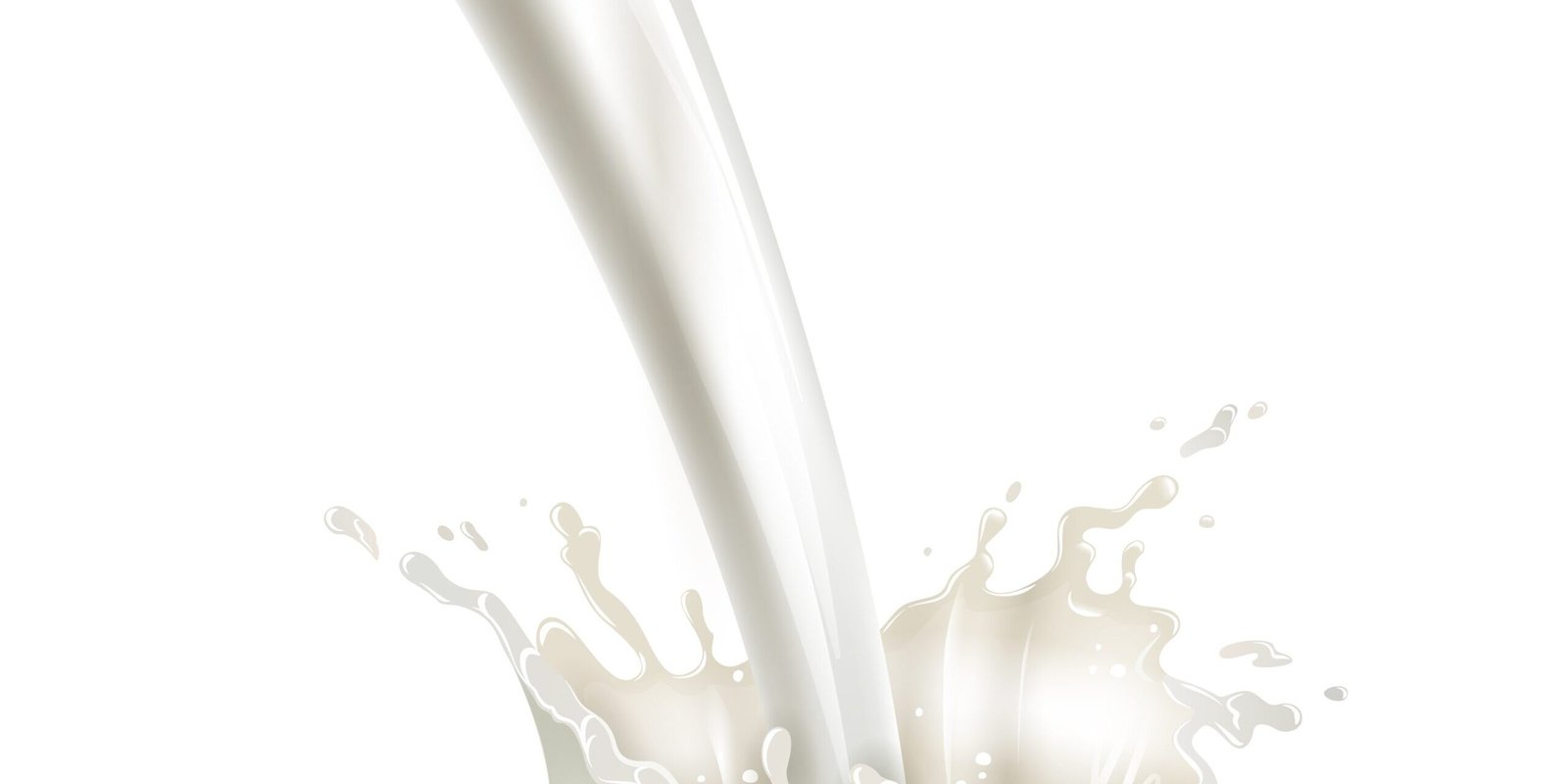 Pouring milk with splash illustration poster