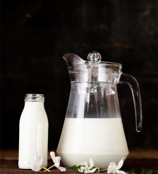milk healthy dairy products on the table